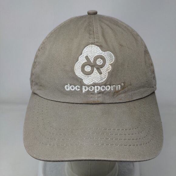 Doc Popcorn Slideback Hat Tan One Size Embroidered Port & Company - Picture 2 of 10